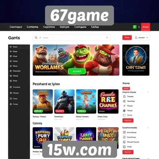 Análise da interface do usuário do site 67game